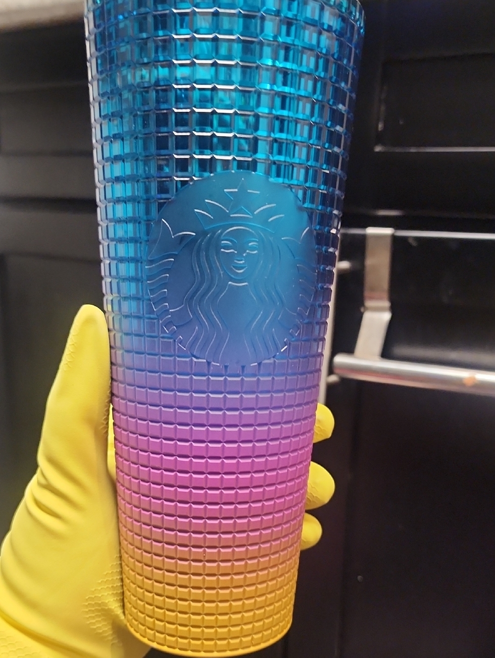 Starbucks Blue Pink Yellow Studded Ombre Tumbler